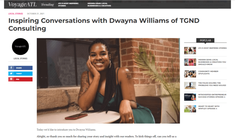 Inspiring Conversations with Dwayna Williams