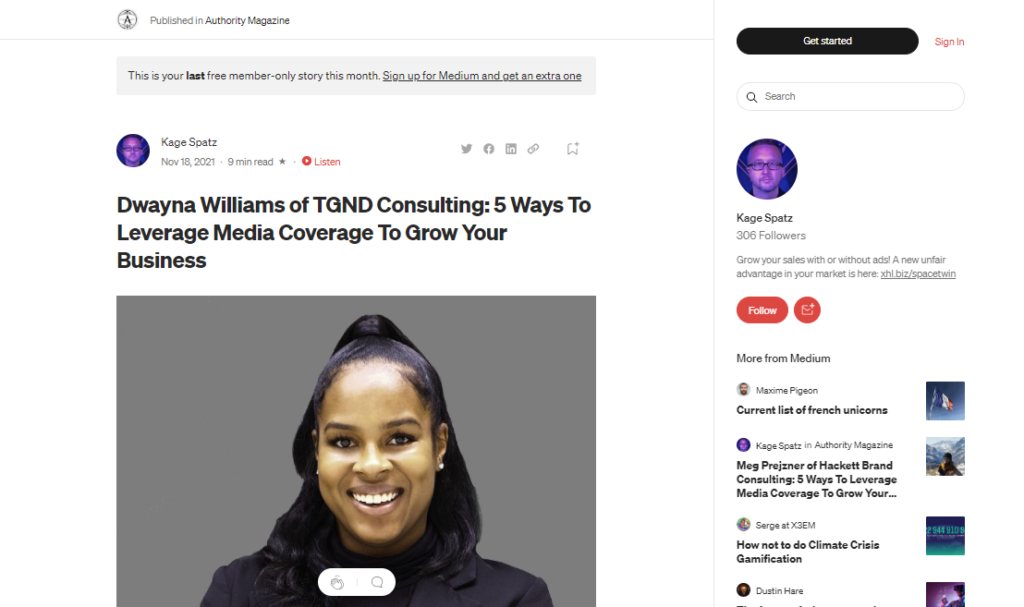 Dwayna Williams of TGND Consulting