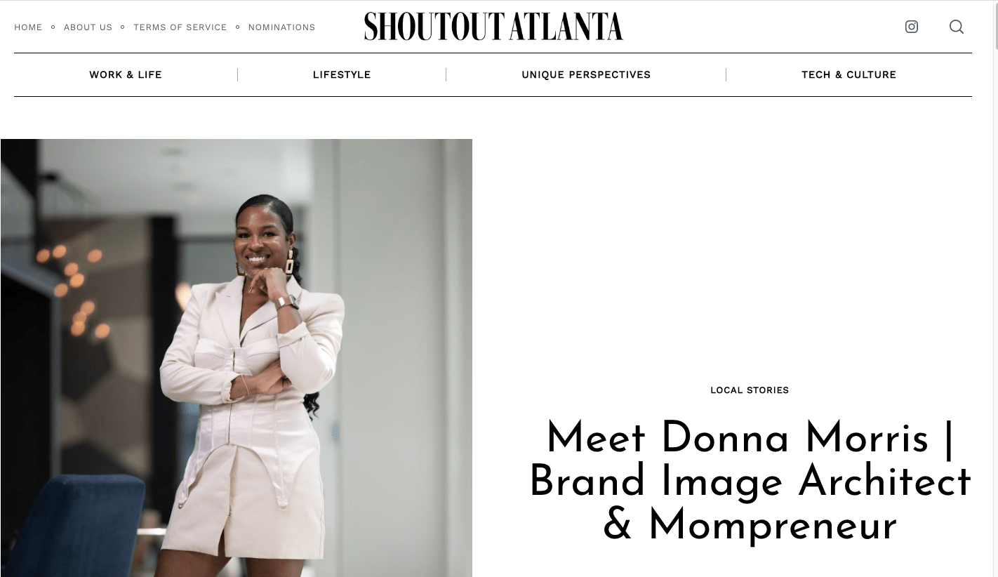 Read more about the article Meet Donna Morris | Brand Image Architect & Mompreneur by Shoutout Atlanta