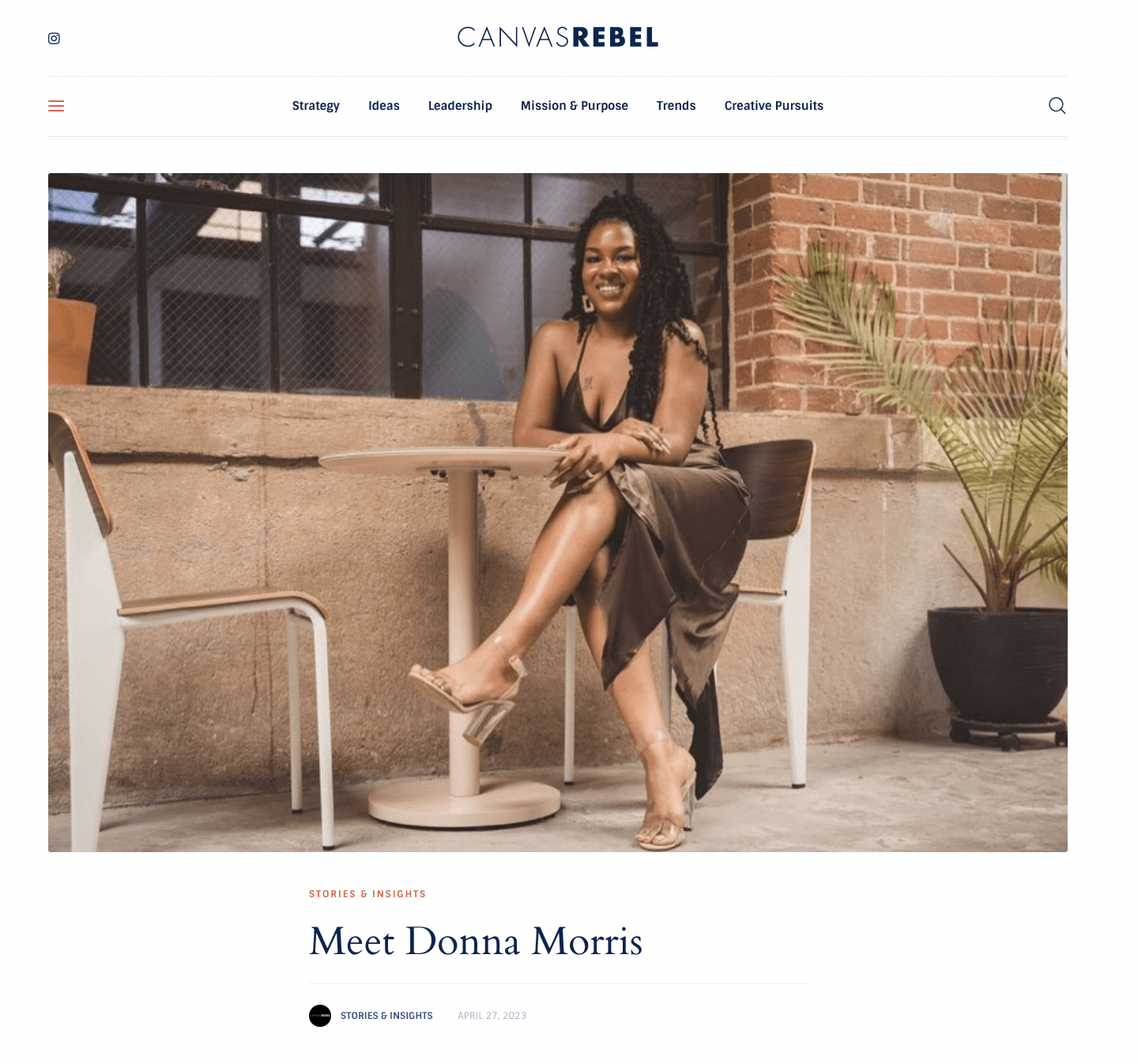 You are currently viewing CanvasRebel: Meet Donna Morris